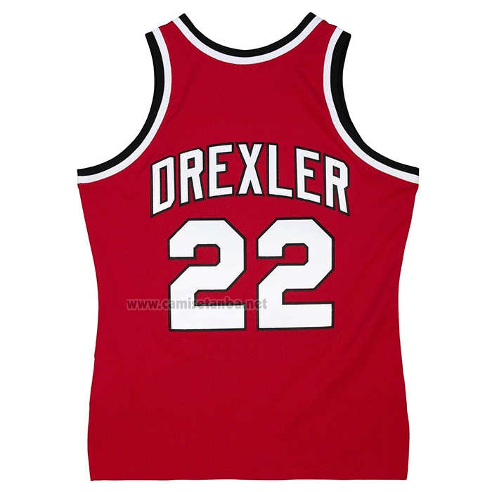 Camiseta Portland Trail Blazers Clyde Drexler NO 22 Mitchell & Ness 1983-84 Rojo